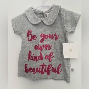 NWT Rosie Pope 12month glitter words top